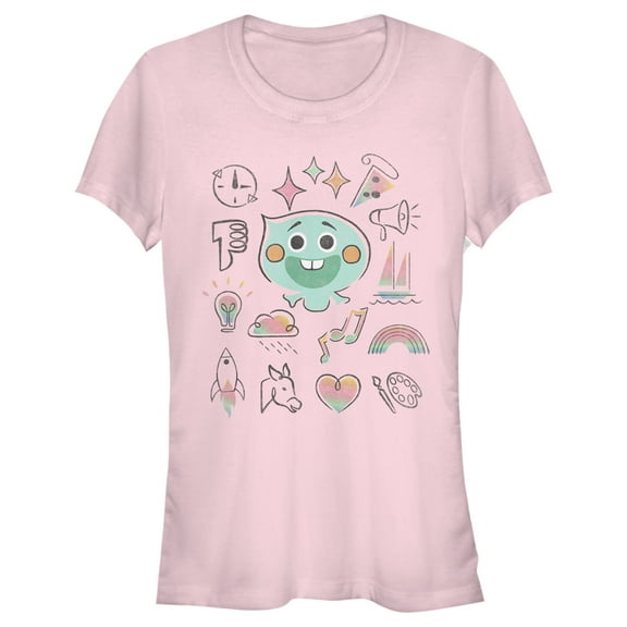 Junior's Soul 22 Emoji Manual Graphic Tee Light Pink Small