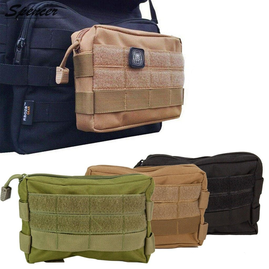 2-Pack Molle Tactical Pouches Compact EDC Waist Bag Pack Gear Gadget Organizer 