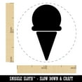 thumbnail image 2 of Ice Cream Cone Silhouette Self-Inking Rubber Stamp Ink Stamper - Purple Ink - Medium 1 Inch, 2 of 7
