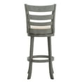 thumbnail image 5 of Weston Home Shapel Ladder Back 29"H Swivel Bar Stool, Antique Grey Finish, Beige Linen, 5 of 7