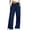 Dark Blue, variant on Mercatoo Teen Girls Cotton Linen Pants Kids Casual Baggy Straight Wide Leg Sweatpants Youth Elastic High Waisted Unifor1 Dress Pant
