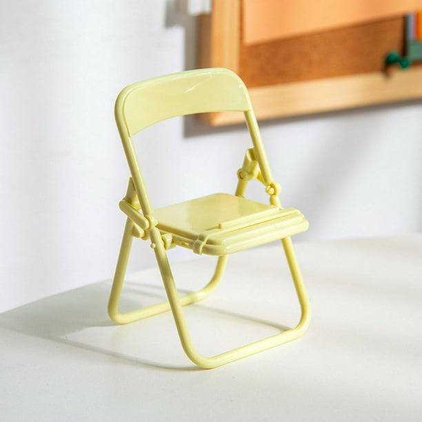 Soporte para teléfono móvil con forma de silla pequeña, escritorio creativo para ver televisión en vivo, soporte para teléfono móvil