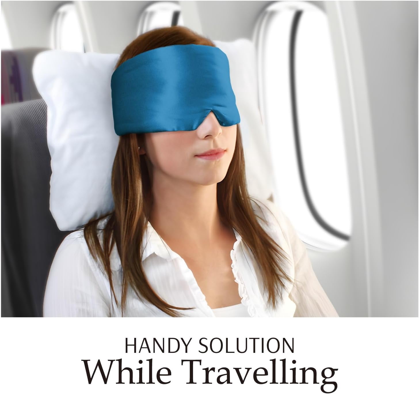 100% Mulberry Silk Sleep Mask Eye Mask for Man and Woman with Adjustable Headband, Full Size Large Sleep Mask & Blindfold for Total Blackout for All Night Sleep, Travel & Nap- Light Plum