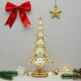 thumbnail image 4 of Gold-Plated Christmas Tree Figurine, Elegant Resin Holiday Decoration Ornament for Table, Shelf & Home Festive Display, 4 of 5