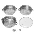 thumbnail image 2 of Soup Steam Pot, Large Capacity Double Ear Multifunctional Stainless Steel Soup Steam Pot Easy To Clean  for Home Use, 2 of 7
