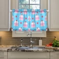 thumbnail image 5 of Cherry Cake Pattern Tier Curtains Tier Kitchen Living Room Bedroom Balcony 2 Panels 27x24 Inch, 5 of 9