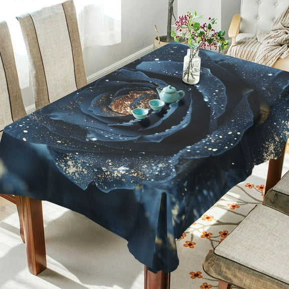 BZSMCE Square Tablecloth Midnight Velvet Pattern Tableclothes