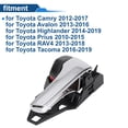 thumbnail image 4 of Mango de puerta interior del lado del pasajero delantero y del lado del pasajero trasero derecho para Toyota Camry 2012-2017, mango de puerta interior No.692050K110, tono negro plateado, 1 pieza, 4 of 6