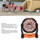 thumbnail image 4 of Ventilador De Camping Con Luz LED, Ventilador De Camping Portátil De 8000 MAh, Velocidad Ajustable, Funciona Con Pilas, Multifunción Para Pescar, 4 of 7