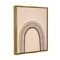 thumbnail image 4 of Stupell Industries Boho Rainbow Arched Stripes Neutral Brown Tones Graphic Art Metallic Gold Floating Framed Canvas Print Wall Art, Design by Caroline Alfreds, 4 of 5