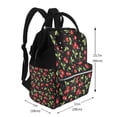 thumbnail image 2 of Balery Sweet Red Cherry Mummy Backpack - Waterproof Twill Canvas, Large Capacity Diaper Bag with Multiple Pockets and Adjustable Straps, 2 of 6