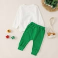 thumbnail image 6 of GUNIA Boys St Patricks Outfit Toddler Baby Boy Summer Short Sleeve Letter Print Stripe T Shirt With Elastic Waist Shorts Summer St. Patrick'S Day Outfits Clothes Set White 6-12 Months, 6 of 7