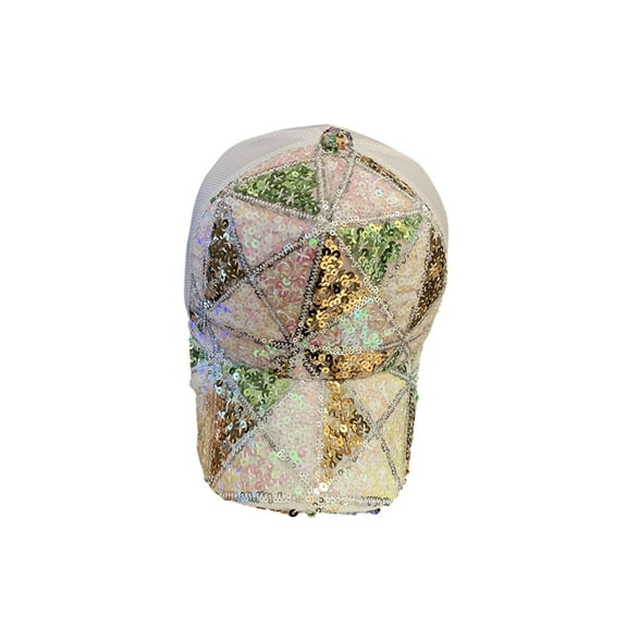LiUMX Glitter Sequin Baseball Cap for Women | Adjustable Mesh Back Hat with Bling Bling Rhinestones | Breathable Sun Hat for Party, Travel & Outdoor Activities | One Size Fits (56-62cm)