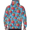 thumbnail image 7 of Salouo Cute Strawberry Flower Pot Pattern Men's Fall Hoodie Sweatshirt,Sport Hoodie with Pockets for Men Pullover Casual Hooded Sweatshirt-X-Large, 7 of 7