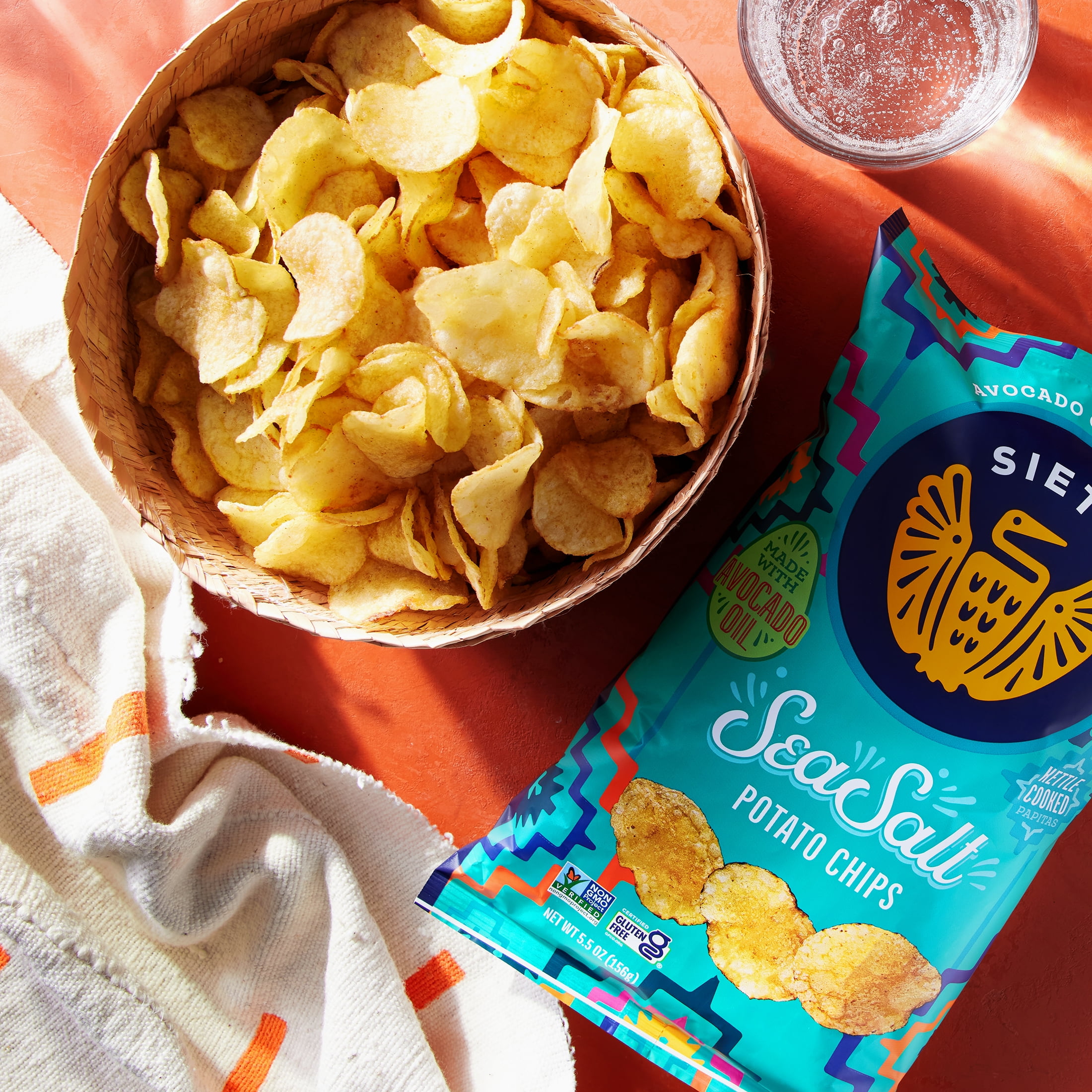 (2 pack) Siete Kettle Cooked Potato Chips Sea Salt, 5.5 oz.