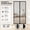 Black, variant on 62 x 81 Inch Magnetic Screen Door, Fits 60 x 80 Inch Doors, Reinforced Polyester Mesh with Full Frame Hook & Loop, Hands-Free Magnetic Closure, Bug and Insect Barrier