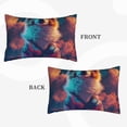 thumbnail image 2 of Fuzoiu Starry Sky White Cloud Puppy Print Fuzzy Pillowcases, Super Soft Pillow Case Cover with Zipper for Bedroom, Sofa, Couch,Cozy Pillow Shams for All Seasons-20"x30", 2 of 6
