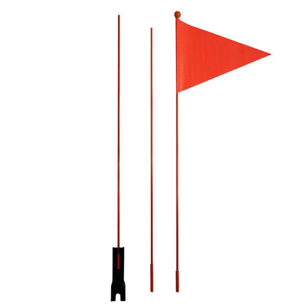 Bicycle Safety Flag Fiberglass Poles Mounting Waterproof