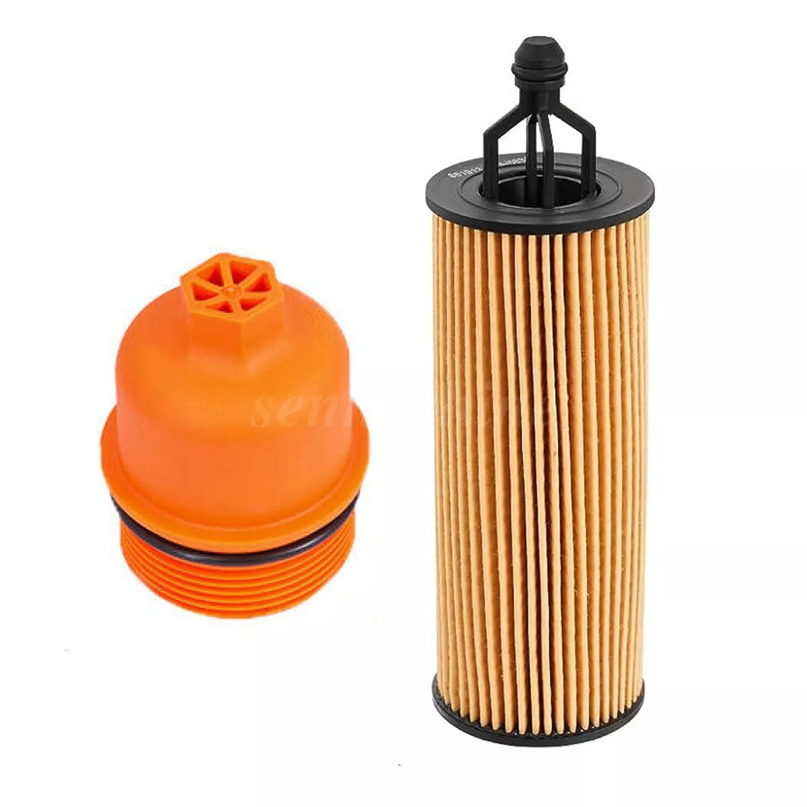 Sennachine Aluminum Engine Oil Cooler Filter Housing Fit 11-16 Chrysler Dodge Jeep Ram 3.6L