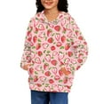 thumbnail image 2 of DISNIMO Strawberry Hoodie Kids Girls Hoodies Pink Pullover Hoodie Kids Hoodie Sweatshirt Girls Hooded Sweatshirts Size 11-13 Junior Girls Hoodie Teen Boy Streetwear Hoodies Childrens Fall Clothes, 2 of 7