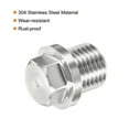 thumbnail image 4 of Uxcell M14x1.5 Male Plug Stainless Steel Thread Hex Head Socket Solid Pipe Fitting, 4 of 5