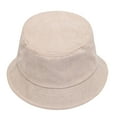 thumbnail image 2 of dianhelloya Warm hat Bucket Hat Folding Plain Low Profile Solid Color Casual Keep Warm Corduroy Winter Thermal Men Women Fisherman Cap for Outdoor Beige, 2 of 8