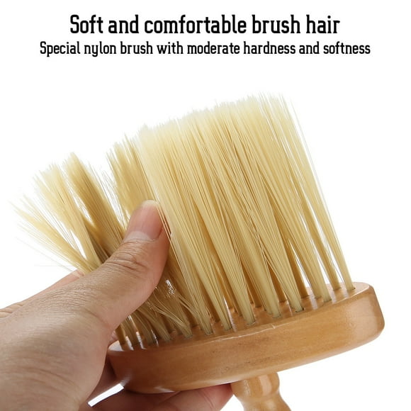 Cepillo para Plumero de Cara y Cuello, Cepillo de Limpieza de Cabello de Madera, Herramienta de Peluquería para Salón, Peluquero, Cúelo, Cara, Corte de Pelo