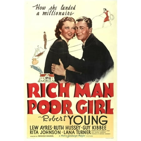 Rich Man Poor Girl From Left Ruth Hussey Robert Young 1938 Movie Poster Masterprint 24 X 36 Walmart Com Walmart Com