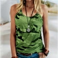 thumbnail image 2 of Babysbule Womens Tank Tops Summer Womens Fashion Casual Sleeveless Camouflage U-neck T-shirt Vest Coat, 2 of 6