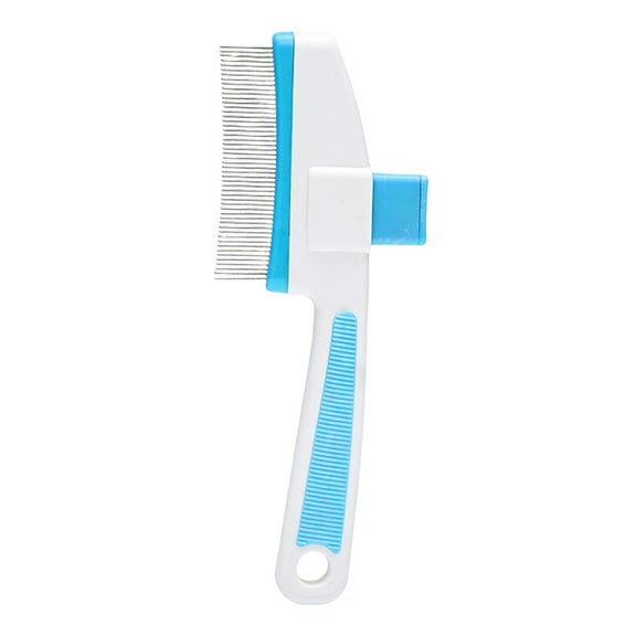 WXLCISI Pet Hair Removal Comb - Flea Comb with Release Button - Efficient Grooming for Cats & Dogs 