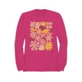 thumbnail image 2 of Retro Floral Art Print Women's Sweatshirt, 2 of 3