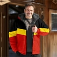 thumbnail image 2 of Winter Men's Hooded with Color Block 3D Print Padded Jacket for Cold Weather Warmth and Style, 2 of 5