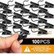 thumbnail image 2 of 100 Pack Small Curtain Clips Curtain Hooks for Outdoor String Lights, Stainless, 2 of 5