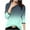 Mint Green, variant on Swuxness Women Casual T-Shirt, Women's Long Sleeve Tops, Women's Gradient Print Crew Neck Comfortable Soft Loose Fitted T Shirt Blouse for Ladies Dark Blue, M