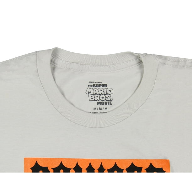 Super Mario King Of Koopas Bowser T-Shirt – Unisex Adult Tee, 100% Cotton, Regular Fit (White, Medium)