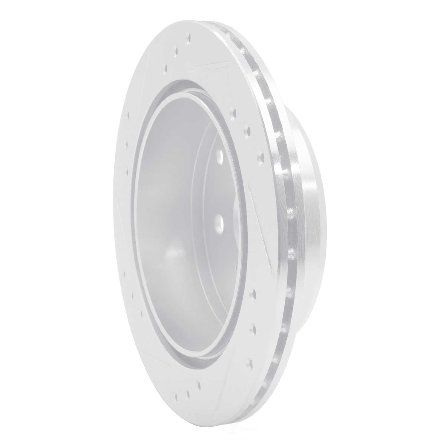 Dynamic Friction Company 631-76014R DFC Brake Rotor - Drilled And Slotted - Silver