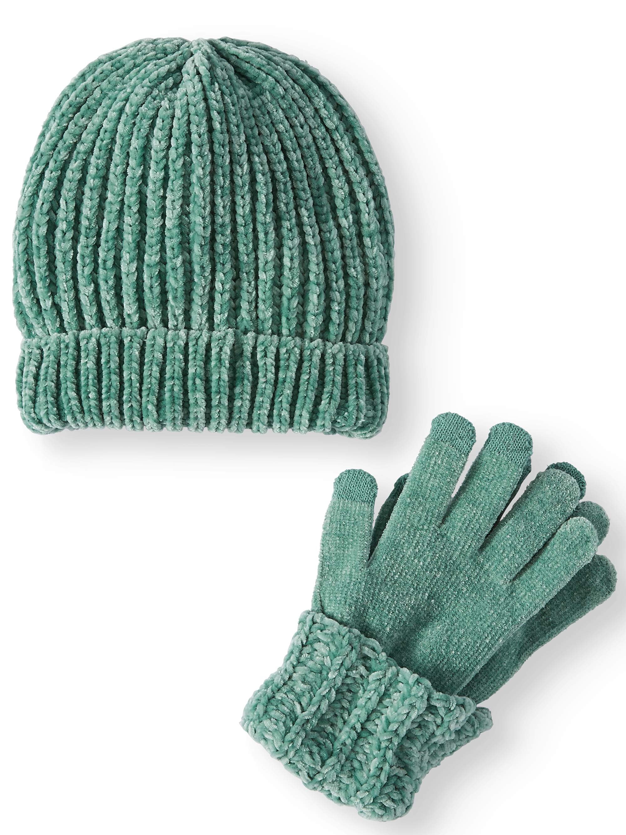 Ladies One Size Fits Most Tru-Fit Chenille Gloves Super Soft With Spandex