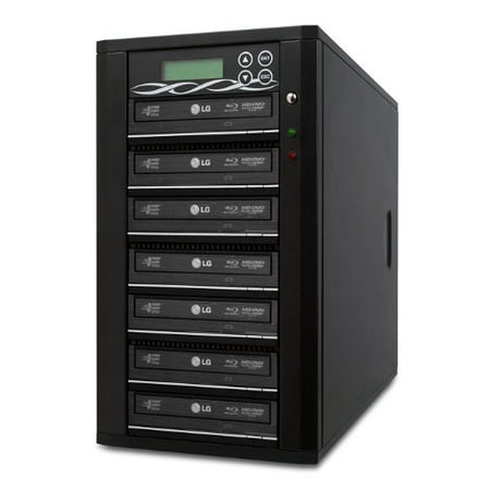 Bestduplicator M-Series (High Performance) - 7 Target 24X SATA Blu-Ray DVD CD Duplicator (Standalone Audio Video Copy