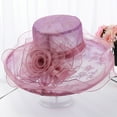 thumbnail image 4 of Limei Women's Organza Church Fascinator Bridal Tea Party Wedding Hat, 4 of 7