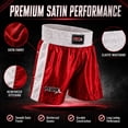 thumbnail image 3 of Men Boxing Shorts For Boxing Training Fitness Gym Cage Fight MMA Mauy Thai Kickboxing Trunks Clothing Red/White Small, 3 of 9