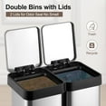 thumbnail image 3 of ATENOW 16 Gallon Kitchen Dual Compartment Garbage Can, Silver, 3 of 7