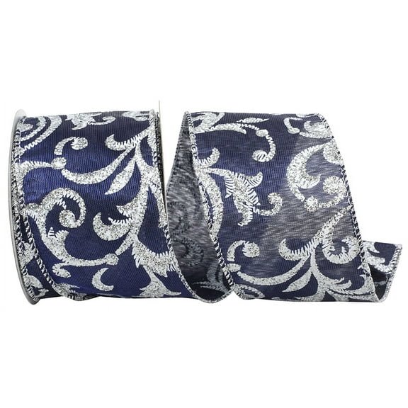 Reliant Ribbon - 94212W-055-40F, Ribbon, Navy, 2-1/2 Inch, 10 Yards