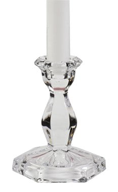 Clear Glass Crystal Rhinestone Bling 5.5"H Taper Candle Holder NEW