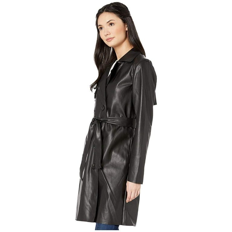 Blank NYC Faux Leather Double Breasted Trench Coat Scorpio Walmart