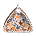 thumbnail image 3 of Lsque Cute Chickens Printed Long Tissue Box Cover Holder, Facial Paper Organizer Dispenser,Triangle with Bottom Belt, PVC Leather Decorative Organizer, 3 of 9