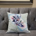 thumbnail image 5 of Amrita Sen Waterflower Indoor/Outdoor Pillow in Mint Blue Pink 20x20, 5 of 5