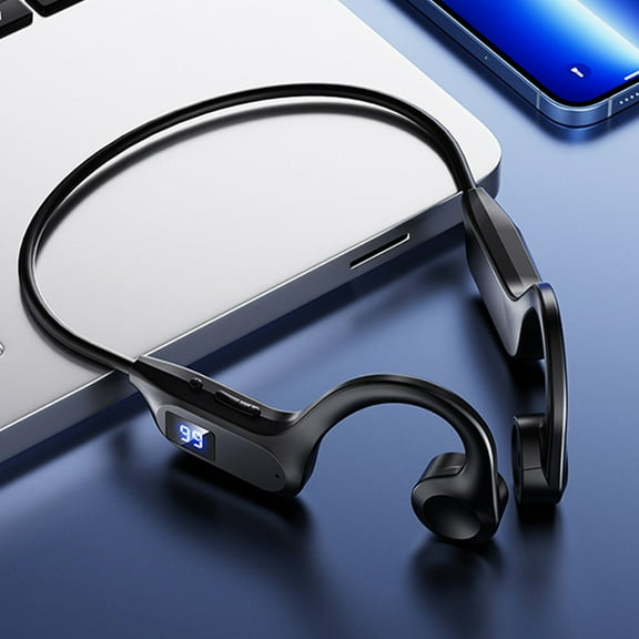IPX5 Waterproof Bone Conduction Bluetooth 5.2 Headphones, Open Ear Wireless Sport Headset with 8-Hour Battery for Running/Cycling