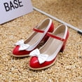 thumbnail image 2 of SACFOF Women's Low Kitten Heel Mary Jane Oxfords Pumps Comfortable Ankle Strap Dress Shoes with Bow, 2 of 6