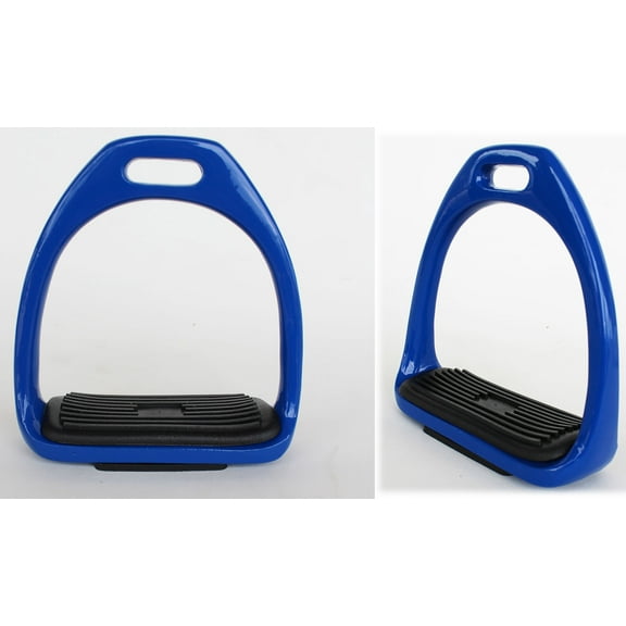Horse Saddle  English 4-1/2" Wide Lightweight Stainless Steel Fillis Irons Royal Blue Stirrups 51117RB