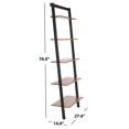 thumbnail image 5 of SAFAVIEH Cullyn 5 Tier Leaning Etagere, Natural/Charcoal (27.6 in. W x 14 in. D x 76 in. H), 5 of 12